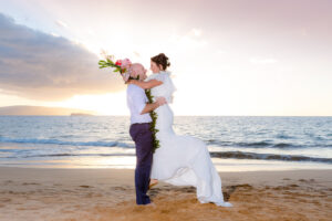 maui wedding couple on the beach photographer